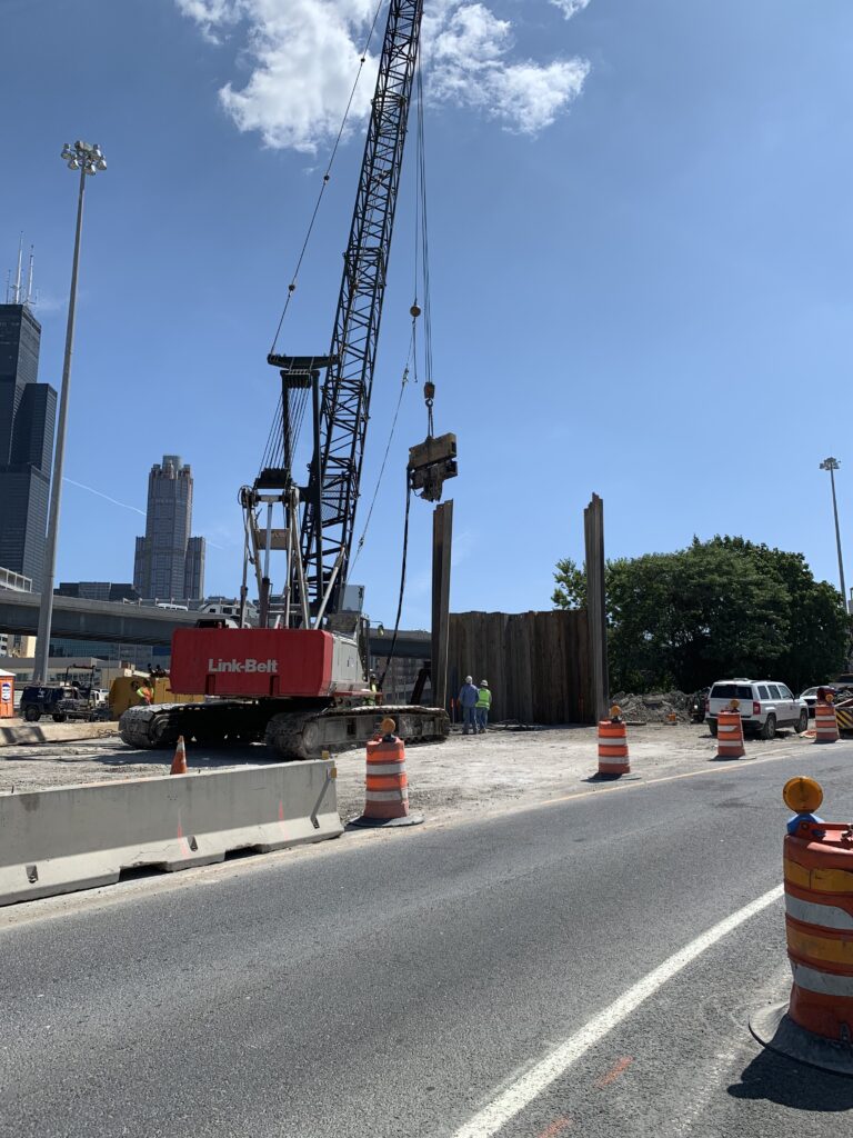 UBC Pile Drivers Job Site with Crane